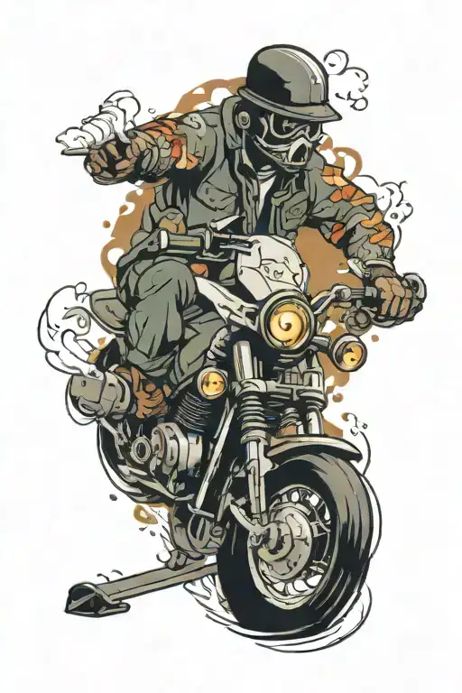 motoring, snowboarding, billiards tattoo design idea