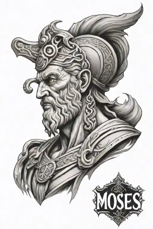 Moses tattoo design idea