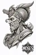 Moses tattoo design idea