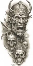 holy war tattoo design idea