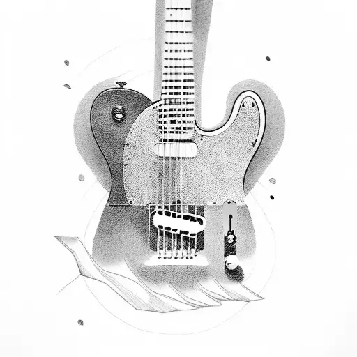 Telecaster Electric Guitar tattoo design idea