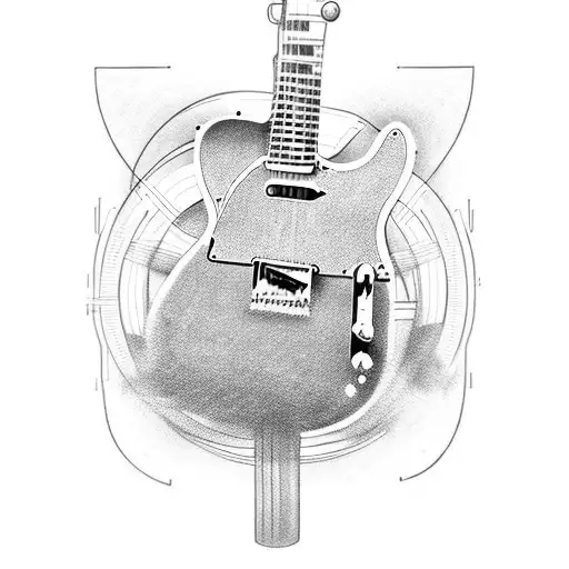 Telecaster Electric Guitar tattoo design idea