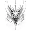 death dragon tattoo design idea