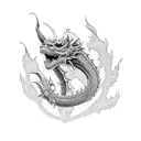 death dragon tattoo design idea