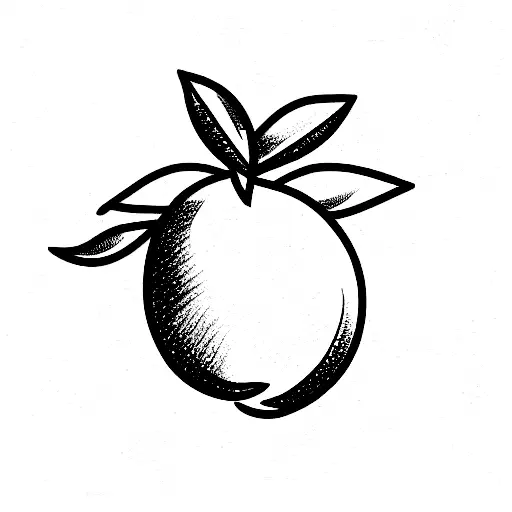 lemon outline tattoo design idea