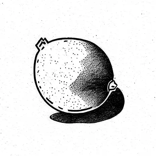 a lemon outline tattoo design idea
