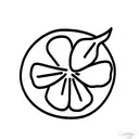 lemon outline tattoo design idea