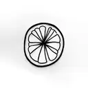 lemon outline tattoo design idea