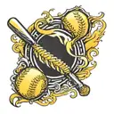 softball  tattoo design idea