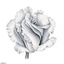 auge mit rose, die iris soll von einer hand festgehalten werden, die iris ist Zersplittert tattoo design idea