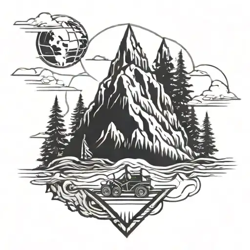 outdoor adventure themed tattoo tattoo design idea