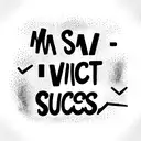 On a black rectangular box, Write I'm Addicted To Success, In My Mind, I'm Always The Best. write in corleon font. tattoo design idea