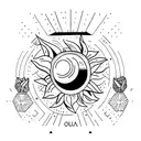 sol e lua  tattoo design idea