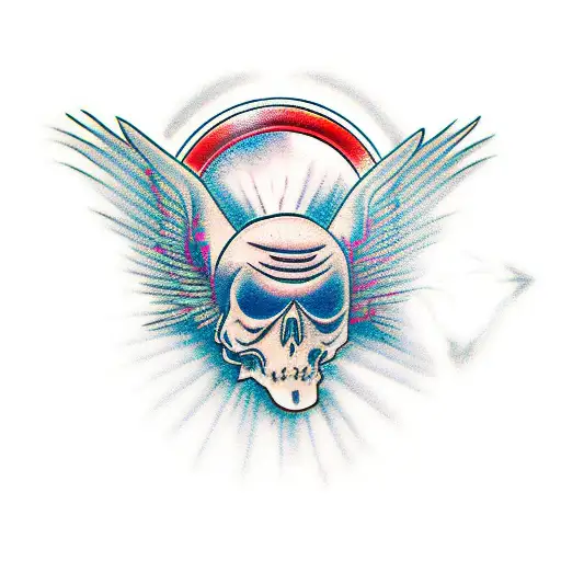 raven with Molotov cocktail tattoo design idea