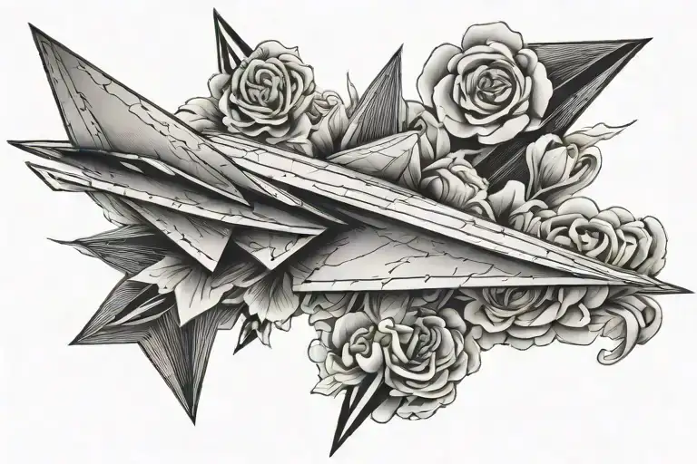 paper airplanes flying tattoo design idea