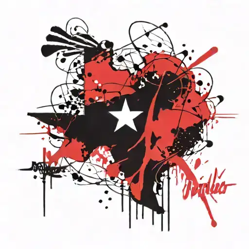 Texas, Utah and Nebraska state outline tattoo design idea