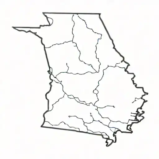 Georgia state map tattoo design idea