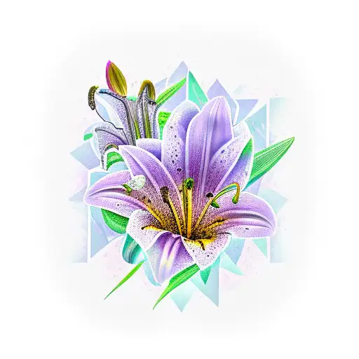  lily amethyst  tattoo design idea