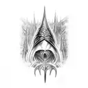 Sauron in battle, from Peter Jackson "Lord of the Rings" films tattoo design idea