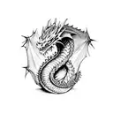 Smaug the Dragon from Peter Jackson movie The Hobbit tattoo design idea
