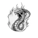 Smaug the Dragon from Peter Jackson movie The Hobbit tattoo design idea