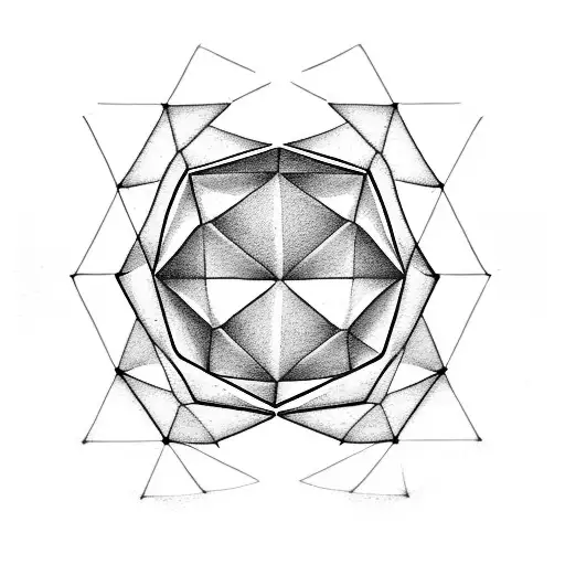 in the shape of a hexagon, i want a momento mori that will be part of a bigger hexagon body tattoo. it mist be dark tattoo design idea