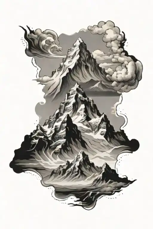 Mount Everest tattoo design idea
