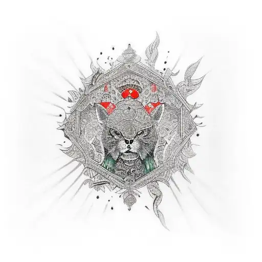 persian soldier tattoo design idea