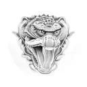 alligator monkey wolf  tattoo design idea