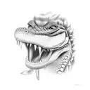 alligator monkey wolf  tattoo design idea