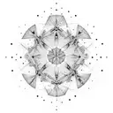 pleiades constellation with Maia star enlarged and highlighted tattoo design idea