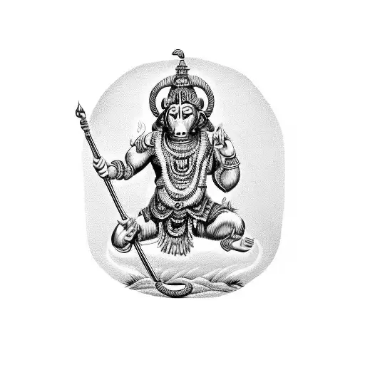 God Hanuman Tattoo, Hanuman Tattoo, God Tattoo, For Boys Tattoo, Sticker  Temporary Tattoo,