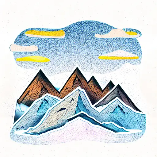 mountains  tattoo design idea