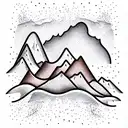 mountains  tattoo design idea