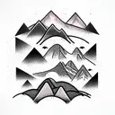 mountains  tattoo design idea