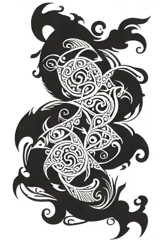 tarus, gemini and pisces symbol combined tattoo design idea