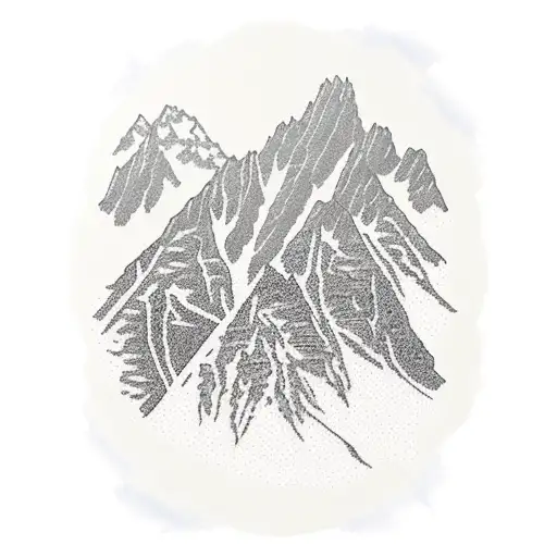 "Grand Teton" mountains tattoo design idea