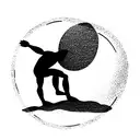 sysiphus rolling a boulder tattoo design idea