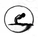 sysiphus rolling a boulder tattoo design idea