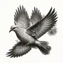 Dove flying tattoo design idea