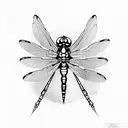 Dragonfly tattoo design idea