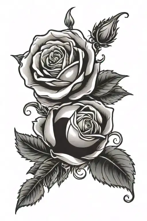 a white rose and 8 billiard ball tattoo design idea