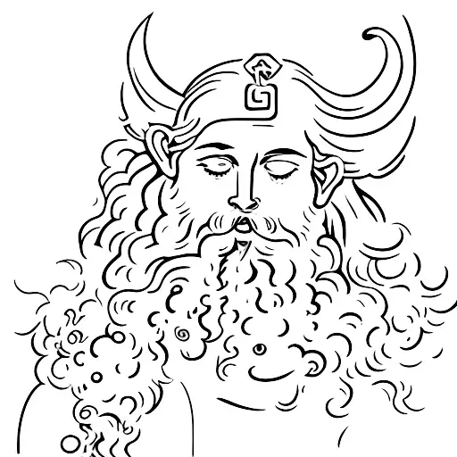 Dionysus god of wine tattoo design idea