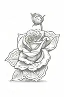 money rose tattoo design idea