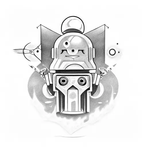 Marvin the paranoid android, the number 42 and the mandrake design from the icepeople tattoo design idea
