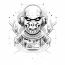 Marvin the paranoid android, the number 42 and the mandrake design from the icepeople tattoo design idea