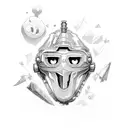 Marvin the paranoid android, the number 42 and the mandrake design from the icepeople tattoo design idea