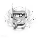 Marvin the paranoid android, the number 42 and the mandrake design from the icepeople tattoo design idea