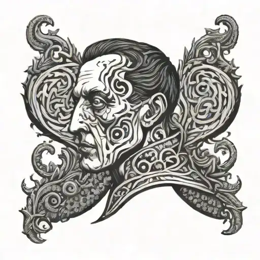 Lovecraft neck tattoo tattoo design idea