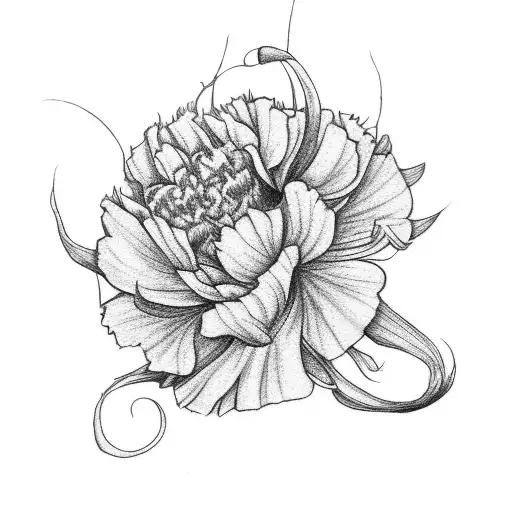Hadestown carnation and lyrics tattoo design idea